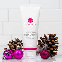 Gentle glow cream, cleanser, holiday photo